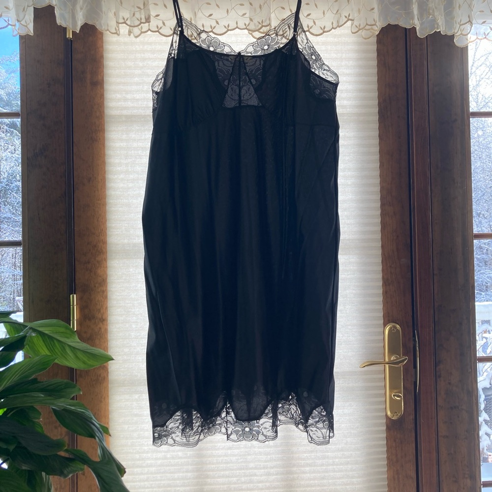 Black Lace Slip Dress Lingerie
